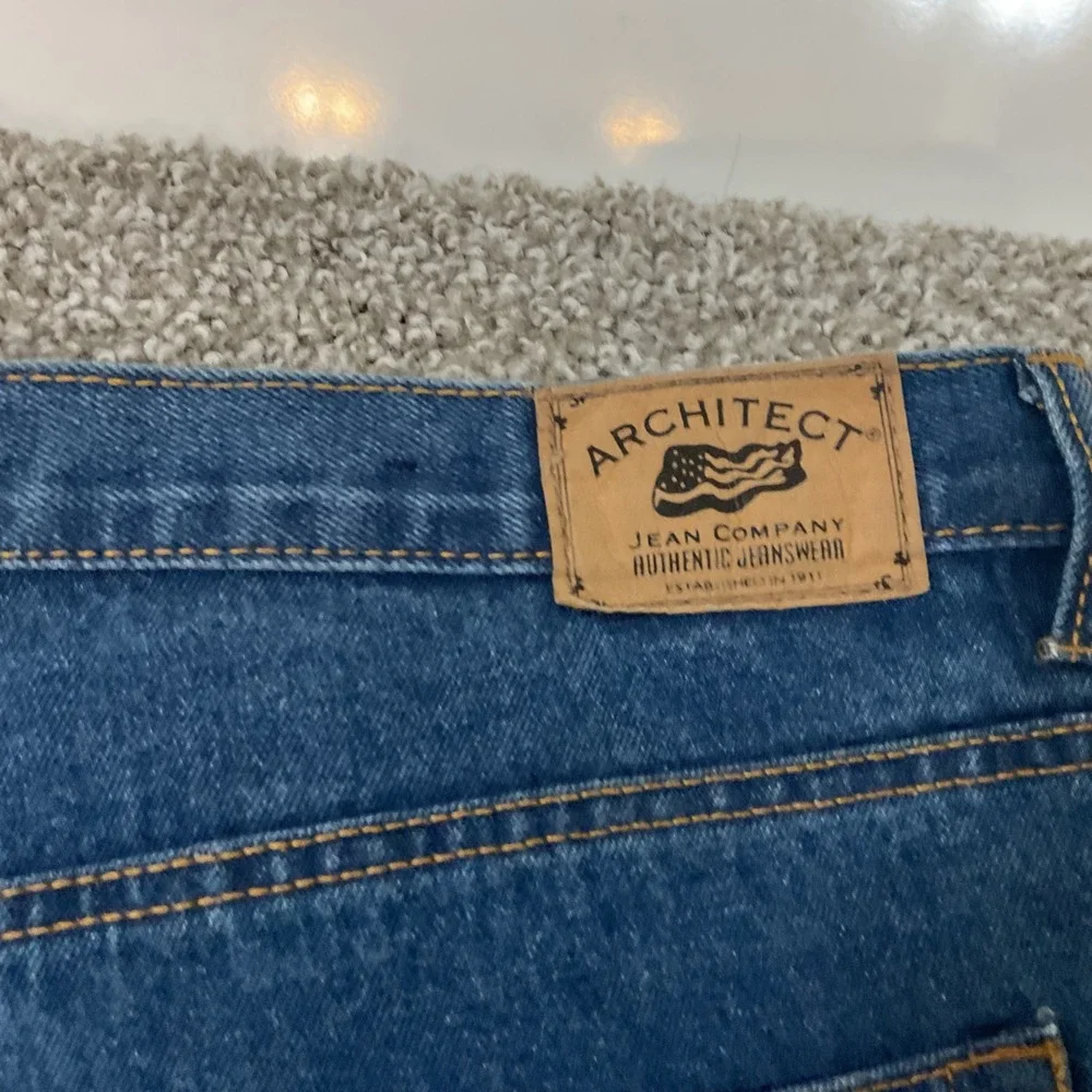 Architect Workman's Regular Fit Jeans 42x32 Blue Straight Leg Denim